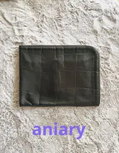 アニアリ　クラッチバッグ　aniary クロコダイル　ブラック　メンズ