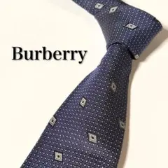 ☆【美品】 Burberrys ストライプ柄 ネクタイ ネイビー シンプル