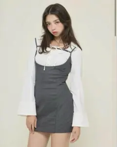 ワンピースのみ Betty layered dress beige - メルカリ