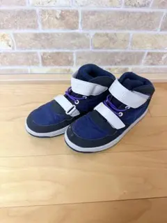 瞬足 ダンスシューズ 21cm ハイカット ネイビー