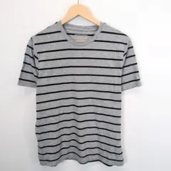 BANANA REPUBLIC Tシャツ 古着 ボーダー グレー ブラック M