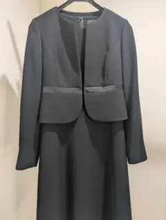 東京ソワール フォーマル ジャケット付きワンピース 冠婚葬祭 ブラック 礼服