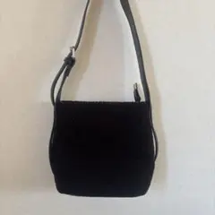 黒 ボアショルダーバッグ シンプル