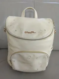 mezzo piano 音符と星の刺繍リュック