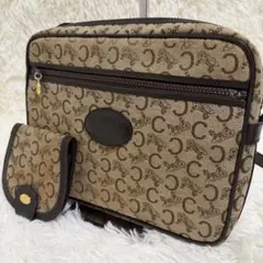 CELINE セリーヌ マカダム ショルダーバッグ ヴィンテージ 斜めがけ