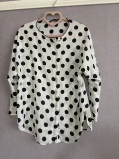 ZARA 水玉模様 長袖ブラウス