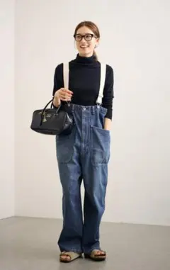 FRAMeWORK ジョンブル10.5オンスデニムオーバーサスペンダーパンツ