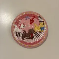 ディズニー刺繍缶バッジ　おしゃれキャット