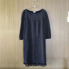 HusHusH ダークグレー 七分丈ワンピース サイズ2/Mサイズ