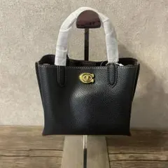 COACH ウィロウ トートバッグ 18 2way クロスボディ ブラック　@