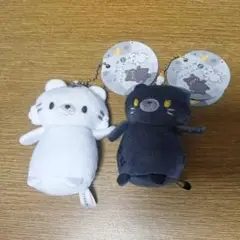 こわくないね でゅえっと ぷち 2種 マスコット キーホルダー ねこ