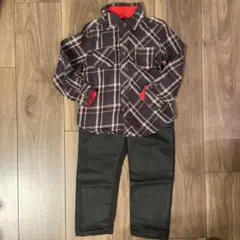 COMME CA ISM チェック柄シャツパンツセット