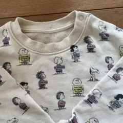 スヌーピー キャラクター トレーナー クリーム色
