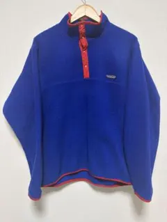 80s Patagonia 三角タグ 初期 スナップT XL フリース 青赤
