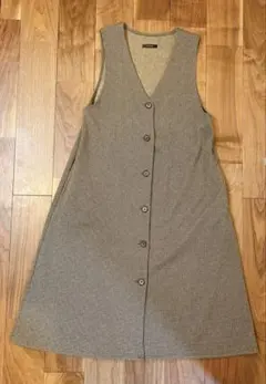 ボタン付きノースリーブワンピース レディース ワンピース