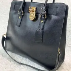 【美品】マイケルコース　ハミルトン　ラージ　２way　チャーム　ゴールド金具