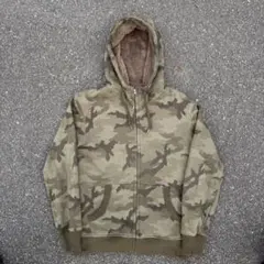 00s OLD UNIQLO ボアパーカー 迷彩 短丈