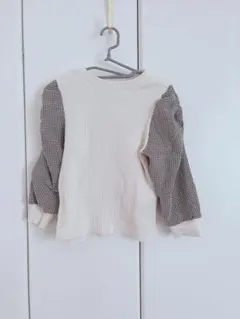 プティマイン　チェック切り替えトップス