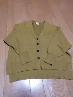 coen ニットカーディガン マスタード