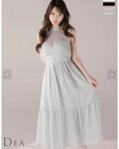 DEA.ROBE de FLEURS ストーン付きシフォンロング キャバドレス - メルカリ
