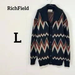 【RichField】ネイティブ柄ニットカーディガン Lのサムネイル
