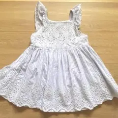 baby gap ストライプ柄　刺繍花柄　コットンワンピースのサムネイル