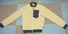 patagonia フリースジャケット S クリーム色/ネイビー