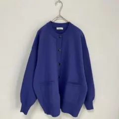 earth music&ecology スポンディッシュミドル丈カーディガン　青