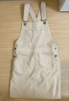 【新品未使用】WEGOコーデュロイ サロペット ジャンパースカート ベージュ S