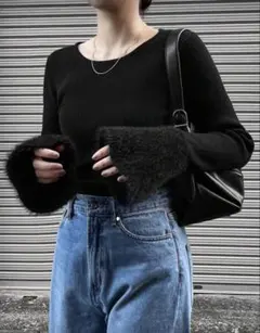 ベルスリーブ ニット