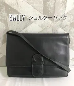 【良品】BALLY バリー レザー クロスボディ ショルダーバッグ ブラック