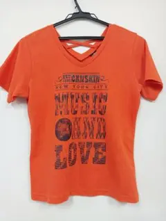 DANSKIN ヨガウェア 半袖 Tシャツ オレンジのサムネイル