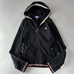 バーバリーブルーレーベル　y2k コットンパーカー　ホースロゴ ノバチェック