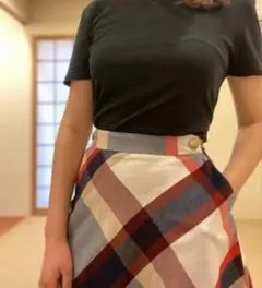 TOMMY HILFIGER チェック柄 Aライン ミニスカート