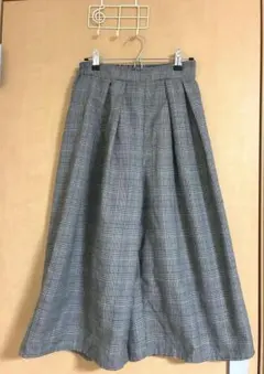Mサイズグレンチェック ガウチョパンツ ワイドパンツ
