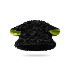 黒い 耳付き帽子 もこもこ 羊耳 バケットハット ファー 秋冬 可愛い