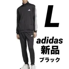 新品 L adidas ジャージ 上下セット トラックスーツ セットアップ 黒のサムネイル
