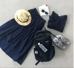 【未使用】北欧暮らしの道具店　折りたためるペーパーハット　麦わら帽子