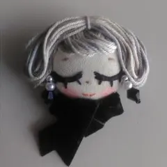 ◯あむ様　ハンドメイド くるみボタン 女の子 刺繍ドールブローチ545