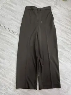 グローバルワーク ワイドパンツ カーキ M