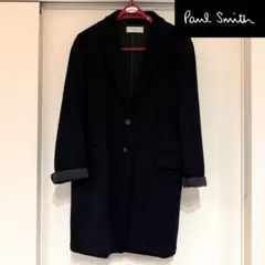 新品タグ付♡Lサイズ♡Paul Smith ポールスミス ウール コート ポール・スミス コート ウール コットン ネイビー 関税送料込 (Paul