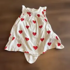 PETIT BATEAU ハート柄ワンピース　12M 74センチ