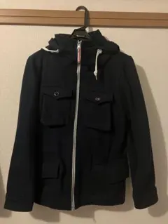 【BEAMS HEART 】メンズフード付きネイビージャケット M