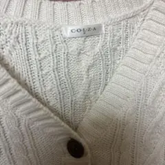 C.O.L.Z.A アイボリー ケーブルニットカーディガン M