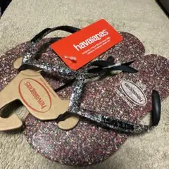 Havaianas ラメ　ビーチサンダル35/36 usa6 23cm