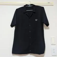 FRED PERRY タオル地 半袖シャツ ネイビー Lのサムネイル