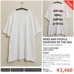 WIND AND PEOPLE Tシャツ ホワイト Lのサムネイル