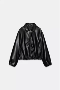 ZARA フェイクレザーボンバージャケット