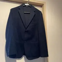 ダークグレー ウール　ジャケット 2つボタン　２回着用　暖かい