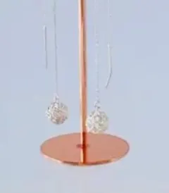 【Silver925】ピアス　チェーン・アース風シルバー線ボール♪